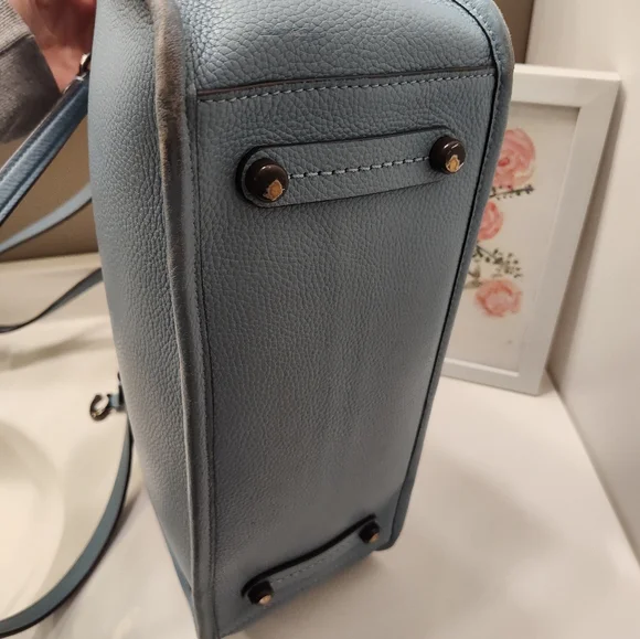 🧁GUC Coach Tyler Carryall 28 Medium Blue C2273 Pebble Leather Shoulder Tote Bag - Picture 16 of 16